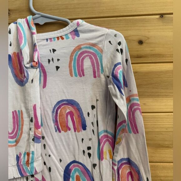 Birdie Bean Size 3T Bamboo Colorful Rainbow Long Sleeve Pajama Set - Picture 2 of 8